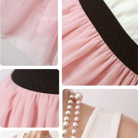 Last☝️ Pink Tutu Tulle Mesh Ballerina Casual Dress - Picture 5 of 8